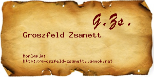 Groszfeld Zsanett névjegykártya